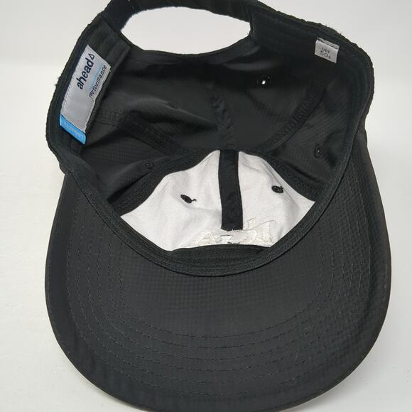 IGA Strapback Hat Black One Size Embroidered Logo Adjustable Ahead - Picture 7 of 9